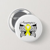 タトゥーバタフライ認識度 – 膀胱がん 缶バッジ (正面&裏面)