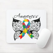 タトゥーバタフライ認識度 – 自閉症 マウスパッド (マウス)