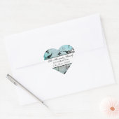 タトゥーバラとフラワーズ住所 シールシール/ラベル ハートシール (封筒)