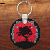 タトゥーバラ盆栽ツリーオブラブスワロー キーホルダー (正面)