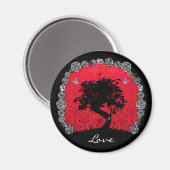 タトゥーバラ盆栽ツリーオブラブスワロー マグネット (正面/裏面)