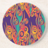 タトゥーパターンアート – 炎と円 コースター (正面)