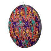 タトゥーパターンアート – 炎と円 ダーツボード (正面右)