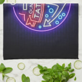 タトゥーパーソナライズされたショップネオン航海のサインスタイル キッチンタオル (折り畳み)