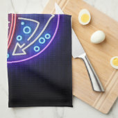 タトゥーパーソナライズされたショップネオン航海のサインスタイル キッチンタオル (四つ折り)
