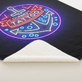 タトゥーパーソナライズされたショップネオン航海のサインスタイル シェルパブランケット (3/4)