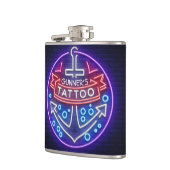 タトゥーパーソナライズされたショップネオン航海のサインスタイル フラスク (左)