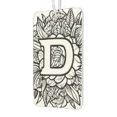 タトゥーパーソナライズされたスタイル白黒モノグラム カーエアーフレッシュナー (左)