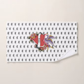 タトゥーパーソナライズされたラブバードハート バスタオルセット (ハンドタオル)