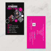 タトゥーパーラーのポスター – カスタムブラックピンク 名刺 (正面/裏面)
