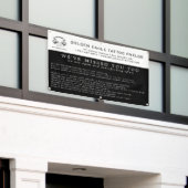 タトゥーパーラーのリオープニング配布ガイドライン 横断幕 (ビルの外側)