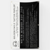 タトゥーパーラーのリオープニング配布ガイドライン 横断幕 (縦)