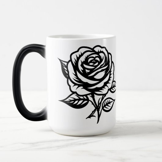 タトゥーフラッシュアート 薔薇 モーフィングマグカップ (左)