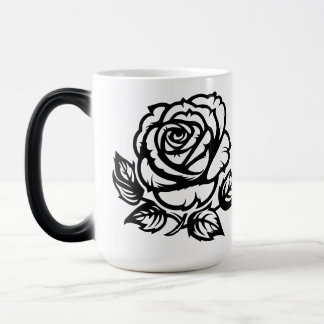 タトゥーフラッシュアート 薔薇 花 モーフィングマグカップ