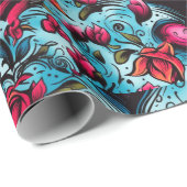 タトゥーブルーハートテーマ ラッピングペーパー (ロールコーナー)