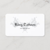 タトゥーミニマルトアーティストモダンゴシックホワイト 名刺 (正面)