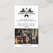 タトゥーミニマルトイスト白タトゥーアーティストグリッドモダン 名刺 (正面)