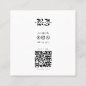 タトゥーモダンアーティストスカルバラサングラス スクエア名刺 (裏面)