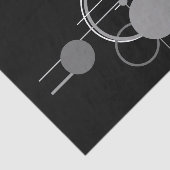 タトゥーモダンアールデコ |ブラックとグレーのミニマリズム 薄葉紙 (詳細)