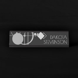 タトゥーモダンアールデコ | モノクロブランディング デスクネームプレート