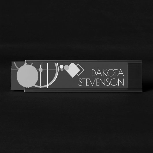 タトゥーモダンアールデコ | モノクロブランディング デスクネームプレート