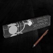 タトゥーモダンアールデコ | モノクロブランディング デスクネームプレート