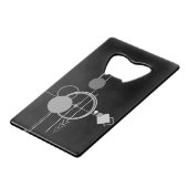 タトゥーモダンアールデコ | モノクロミニマリズム クレジットカード栓抜き (裏面アングル)