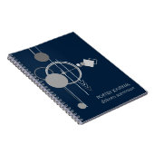 タトゥーモダンアールデコ | 白黒ブランディング ノートブック (右側)