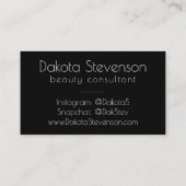 タトゥーモダンアールデコ |白黒モノグラム コーリングカード (裏面)