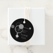 タトゥーモダンアールデコ | 黒とグレーありがとう フェイバータグ (インサイチュ)