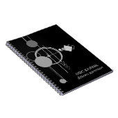 タトゥーモダンアールデコ | 黒とグレーの歌詞 ノートブック (右側)