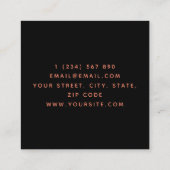 タトゥーモダン&ピアス芸術的モンキーデザイン スクエア名刺 (裏面)