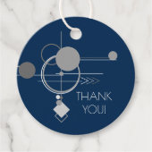 タトゥーラインアート | アブストラクト ネイビーブルー ダークグレイ フェイバータグ (正面)