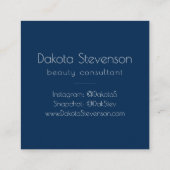 タトゥーラインアート |抽象芸術ネイビーブルーチャコールグレー コーリングカード (裏面)