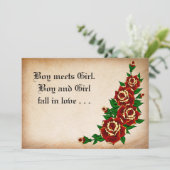 タトゥーローズの結婚式招待状 招待状 (スタンド正面)