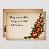 タトゥーローズの結婚式招待状 招待状 (正面/裏面)