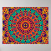 タトゥー万華鏡のように千変万化するパターンフラクタル ポスター (正面)