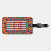 タトゥー万華鏡のように千変万化するパターンフラクタル ラゲッジタグ (裏面横)