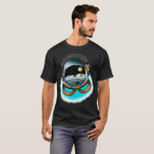 タトゥー伝統的スタイルシティ及びカラー宇宙飛行士 Tシャツ (正面フル)