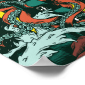 タトゥー伝統的スタイルタコ&ライトハウス ポスター (角)