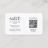 タトゥー作家タトゥー白ミニマル色 名刺 (裏面)
