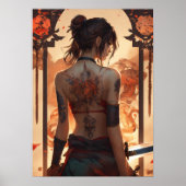 タトゥー入りの女の子ポスター ポスター (正面)