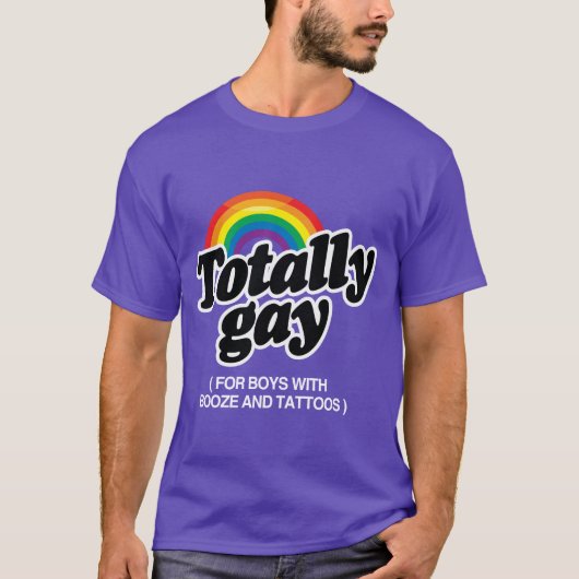 タトゥー入りの男性が大好き - 白 -.png tシャツ (正面)