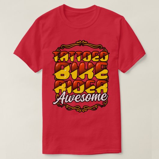 タトゥー入りバイケリ素晴らしダー Tシャツ (デザイン正面)