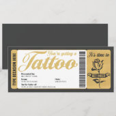 タトゥー割引券証明書チケットギフトカード 招待状 (正面/裏面)