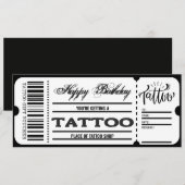 タトゥー割引券証明書チケットギフトカード 招待状 (正面/裏面)