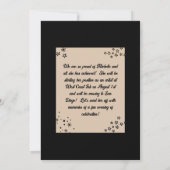 タトゥー卒業式パーティヴィンテージレトロバラ 招待状 (裏面)