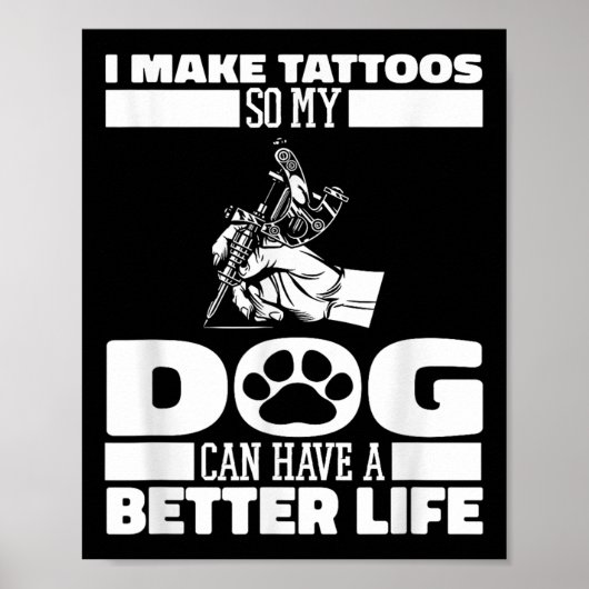 タトゥー師ドッグタトゥー – Tattoo Artist ポスター (正面)