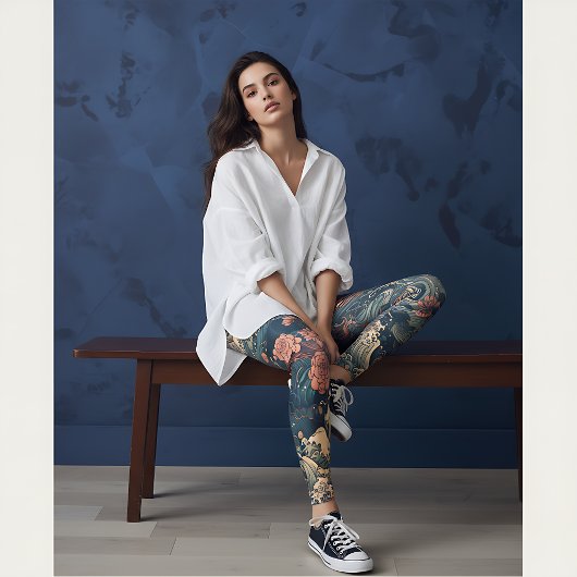 タトゥー日本のアート海の生物 レギンス