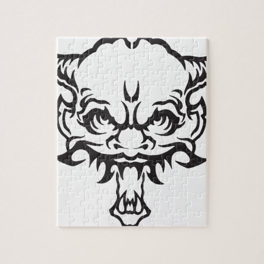 タトゥー日本のオニ悪魔 ジグソーパズル (縦)